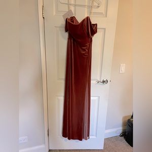 Jenny Yoo Issa Velvet Dress, Color: English Rose, Size 8